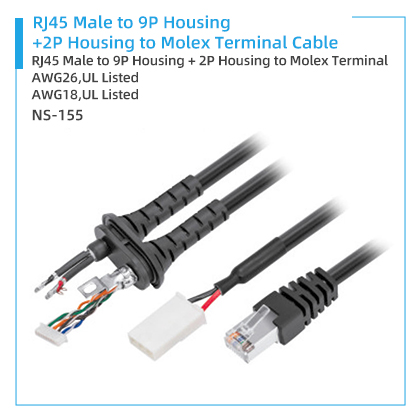 NS-155 RJ45 Male to 9P Housing