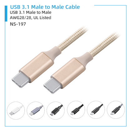 NS-197 USB 3.1 Male to Male Cable