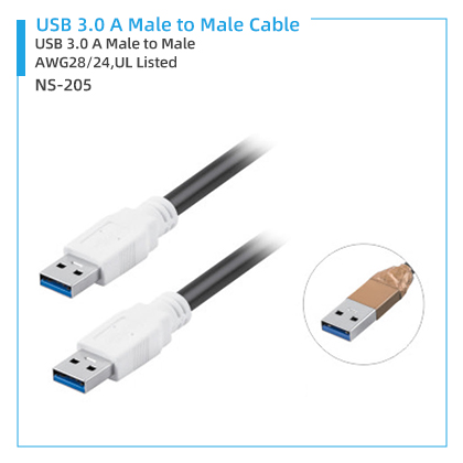 NS-205 USB 3.0 A Male to Male Cable