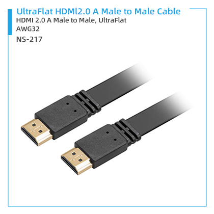 NS-217 UltraFlat HDMI 2.0 A Male to Male Cable