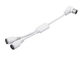 NS-127 Din 7P Male 90 degrees to 7P Female Y Cable